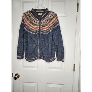 Tiara Petites Fair Isle Cardigan Zipper Closure Size Petite Medium